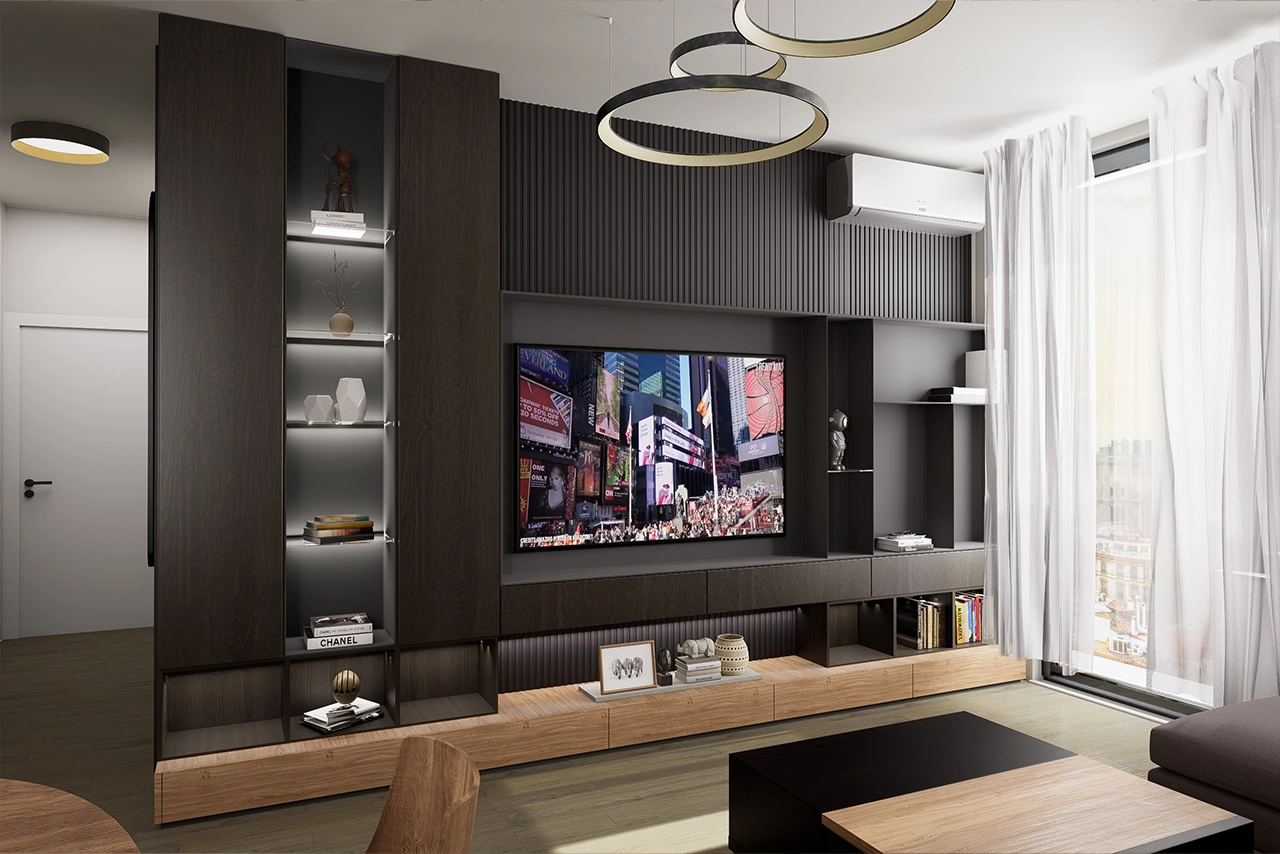 3D render stana — enterijer
