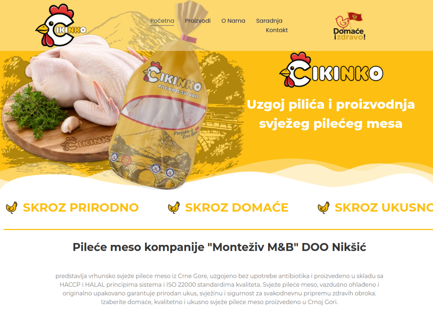 Screenshot sajta Cikinko